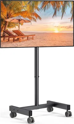 Obrázek produktu pro Perlegear TV stojan Rolovatelný pro televizory s úhlopříčkou 13-50 palců s nastavitelnou výškou VESA 200x200 mm