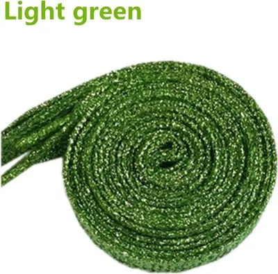 Produktbild von Glitzer-Schnürsenkel | flach | 1 Paar | 110cm | Grün