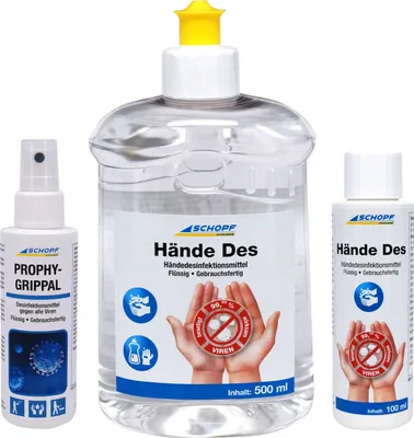 Zdjęcie produktu dla Zestaw do dezynfekcji rąk i powierzchni Schopf - 700 ml