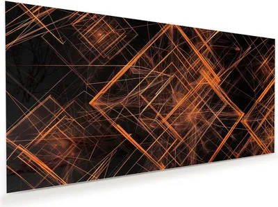 Produktbild von Glasbild 60x30cm in XXL für Wohnzimmer, Schlafzimmer Motiv Geometrisches Muster