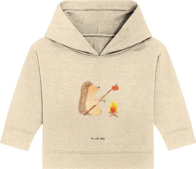 Produktbild von Mr. & Mrs. Panda Organic Baby Hoodie Igel Grillen 12. - 18. Monat - Natural Raw - Geschenk, Motivation, Lustige Sprüche, Ziele, Arbeitslos, Kapuzenshirt, Spruch