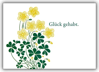 Produktbild von 5er Set Glücksklee Gratulationskarte zum Glück wünschen