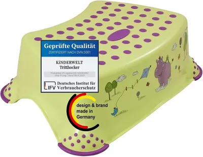 Produktbild von Premium Tritthocker Hippo grün stabiler Hocker für Kinder