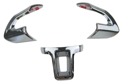Produktbild von ALU Lenkrad Abdeckung Blenden Clip Chrom SET MFL für VW Golf 6 IV Jetta Polo 6R