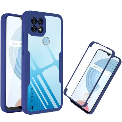 Obrázek produktu pro Oppo Realme C21 Pouzdro, 360° Kompletní Ochrana s Vestavěným Chráničem Displeje pro Oppo Realme C21 modré
