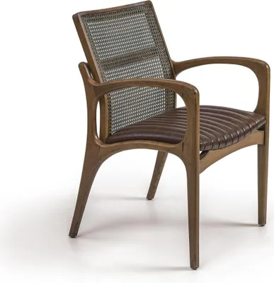 Produktbild von Armlehnstuhl Esszimmer Modernen Stuhl Holz Möbel Design Einrichtung