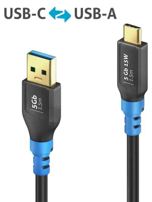 Produktbild von PureLink FlexInstall USB-C auf USB-A Kabel USB 3.0 5Gbps 1.50m