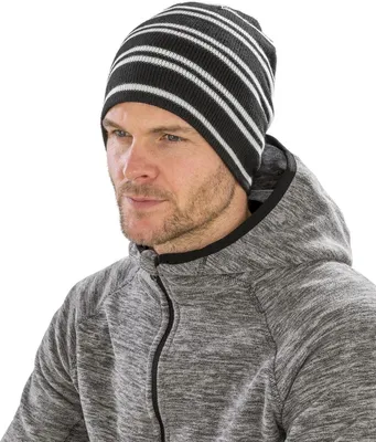 Produktbild von Result Winter Essentials - "Team" Mütze RW9602 (Einheitsgröße) (Weiß/Schwarz)
