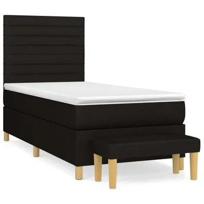 Productafbeelding van vidaXL Boxspringbed met matras, zwart, 100x200 cm, stof
