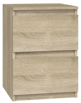 Obrázek produktu pro Topeshop M2 SONOMA, Noční stolek, Dub, 2 zásuvka/zásuvek, Dřevotřískové desky, 300 mm, 300 mm