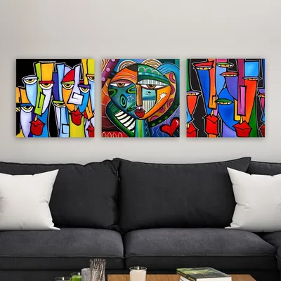 Produktbild von Wallity, DRPRC6001- RMY1170, Bunt, Leinwandbilder, 90 x 30 cm, 100% Leinwand