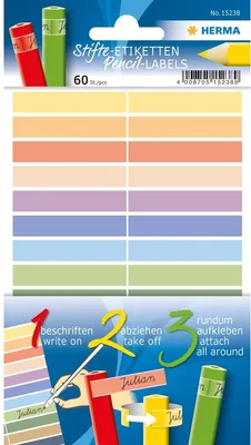 Produktbild von Stiftetiketten farbig bedruckt VE=10x3 Blatt