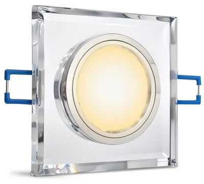 Produktbild von ALINA Deckenlampe Spot Einbauleuchte 230V dimmbar mit 6W LED Modul warmweiß eckig - Einbauspot super flach (30mm) Einbaustrahler für Wohnzimmer