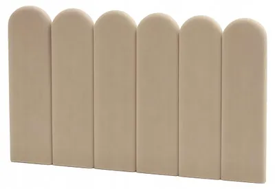 Zdjęcie produktu dla Panele Ścienne Tapicerowane Wezgłowie Łóżka Płotek Beżowy Welur 60X30