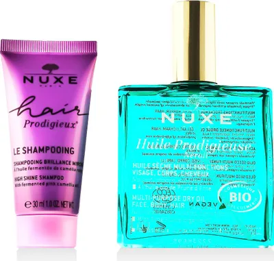 Produktbild von Nuxe Huile Prodigieuse Néroli Multi-Purpose Dry Oil 100 ml + Hair Prodigieux HighShine Shampoo 30 ml