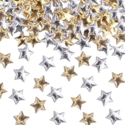 Produktbild von Gold Silber Sterne Geburtstag Tischdeko, 100 Stk Konfetti Streudeko Geburtstag,  Glitzersterne Konfetti Weihnachten, Glitzer Streudeko für Geburtstag, Weihnachten, Silvester, Hochzeit Deko