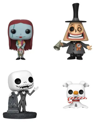 Obrázok produktu pre Sada štyroch vinyl figúrok Disney "Nightmare Before Christmas" (Strašidelná noc), ideálna na Black Friday, výška 9 cm