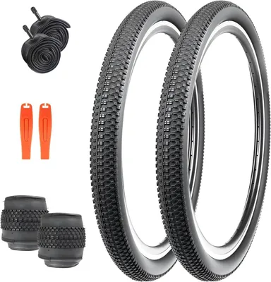 Zdjęcie produktu dla Opony rowerowe 26 x 2.125, 2 sztuki, z dętką, do roweru miejskiego