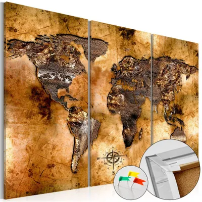 Obrázok produktu pre Netkaný korkový obraz - Odtieň zlatej 60x40 cm Karty k-A-0050-p-f