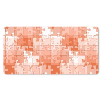 Produktbild von MuchoWow® Schreibtischunterlage Puzzle - Orange - Muster 80x40 cm - XXL Mauspad - Gaming Mauspad