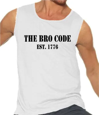 Produktbild von Touchlines Herren Tank Top , Bro Code Weiss, S