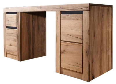 Immagine prodotto di MASSIVMOEBEL24 | scrivania in legno di Quercia Selvatica/ Cerro 150x50x75 quercia naturale oliato MONTREUX #119