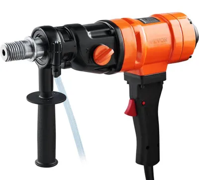 Immagine prodotto di Impianto per foratura a diamante, adatto per foratura a umido - Potenza: 1500 W - Diametro del trapano: 8-10,2 cm - Macchina per carotaggio - Ideale per cemento e marmo