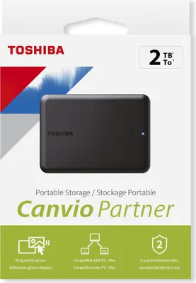 Produktbild von Toshiba Canvio Partner, 2 TB, 2.5", 3.2 Gen 1 (3.1 Gen 1), Schwarz