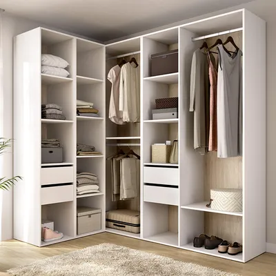 Immagine prodotto di Boughton - Guardaroba Grande, 186x205h cm Bianco, Modulabile