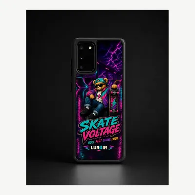 Productafbeelding van Samsung S20 Plus hoesje, telefoonhoesje, beschermhoesje, case met skateboardmotief – LUNØIR ©