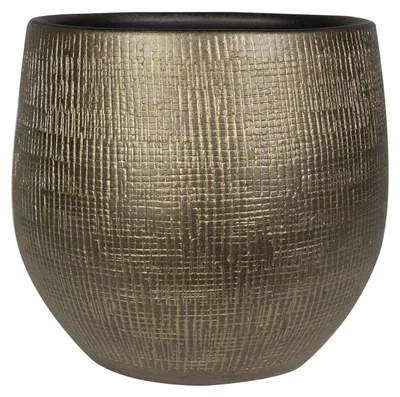 Produktbild von Steege Pflanztopf/Blumentopf - Keramik - Metall Gold - 27 x 28 cm