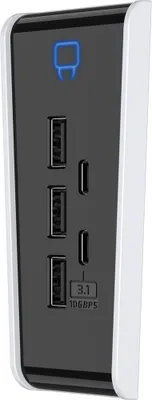 Image de Hub USB pour PS5 Slim - 5 ports, dont 3 ports USB 2.0 et 2 ports USB Type C