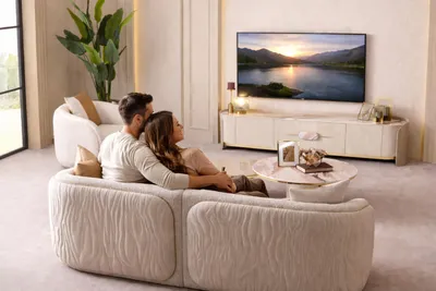 Obrázek produktu pro Béžová televizní skříňka, televizní nábytek, moderní televizní stolek, nábytek do obývacího pokoje