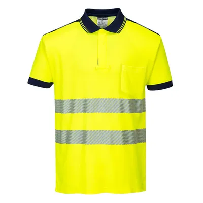 Produktbild von Portwest T180 PW3 Warnschutz-Poloshirt Yellow/Navy Gr. M