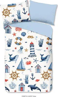 Obrázok produktu pre Dobré ráno KinderBettbezug "námorný" - Blau - (140x200 cm) - Baumwolle
