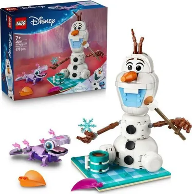 Produktbild von LEGO Disney Die Eiskönigin Olafs und Brunis Picknick, Spielset mit 2 LEGO Minifiguren, Inklusive Picknickdecke