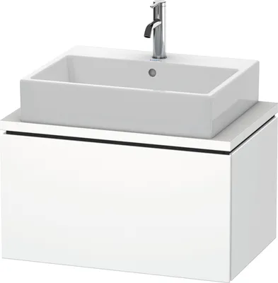 Produktbild von Konsolenunterschrank L-CUBE 400x720x477mm weiß supermatt weiß supermatt