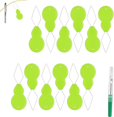 Produktbild von 12 Stück Nadeleinfädler Set Einfädelhilfe für Nähnadeln Einfädler für Nähmaschinen Nadel Threading Tool Kunststoff Nähnadeln Einfädler für DIY Handnähen und Nähmaschinen(mit Entwirrer)