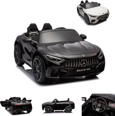 Produktbild von ES-Toys Elektro Kinderauto Mercedes SL63 AMG EVA-Reifen Stoßdämpfer lizenziert schwarz
