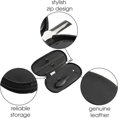 Luxe Maniküre Etui aus echtem Leder - Perfekt für Nagelpflege und Reisen