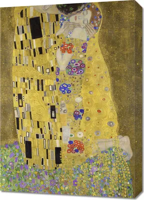 Image de Tableau 50 x 70 cm Le Baiser, Gustav Klimt Vintage pour le salon
