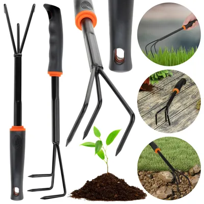 Produktbild von Vergionic 7982 Gartenrechen 35 cm schwarz