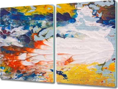 Produktbild von Coloray Herdabdeckplatte 2x40x52 cm Schneidebrett Kochplattenabdeckung Küchenbrett Hackbrett - Napaćkana Farbe