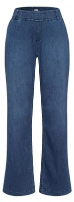 Productafbeelding van BRAX Style Maine: Wijd uitlopende broek in casual denim, model "Schlupfhose" (broek met elastische tailleband)