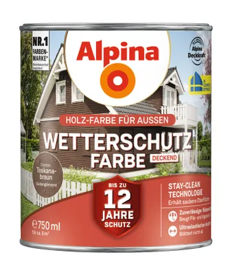 Produktbild von Alpina Wetterschutzfarbe 0,75 L toskanabraun