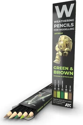 Produktbild von Aquarellstift-Set Grün Und Braun Camoufliert