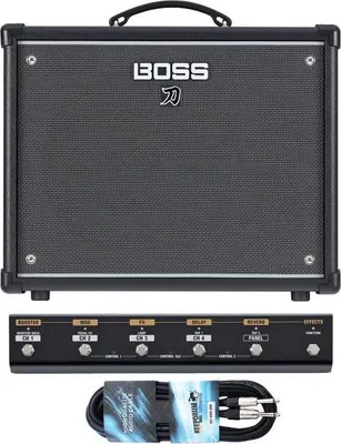 Image de Boss Amplificateur de guitare Katana 50 EX Gen 3 avec pédale et câble
