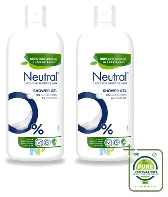 Produktbild von 2 x Neutral Duschgel für empfindliche Haut - Parfumfrei - 900 ml - Großpackung - 2 Stücke