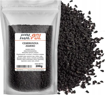 Zdjęcie produktu dla CZARNUSZKA ZIARNO 200g Czarny kminek naturalne nasiona aromatyczne Kol-Pol