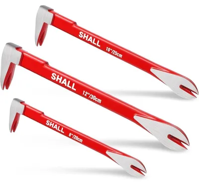 Productafbeelding van Nageltrekker set: 12, 10 en 8 inch. Inclusief stembeitel en klauwstang. 3-delig